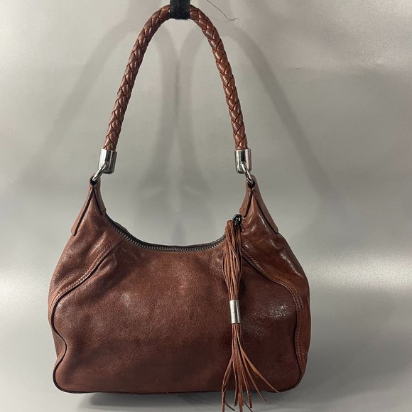 Miu Miu Handbags - 100% Authentic Miu Miu Cholocate Brown Leather Tassel Hobo Bag